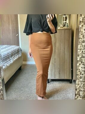 H&M ribbed bodycon maxi skirt